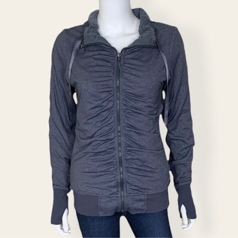 Lululemon Cool Down Jacket Black Heathered Black … - image 3
